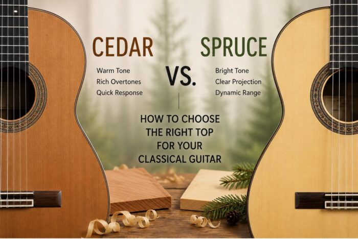 Cedar vs. Spruce – How to Choose the Right Top for Your Classical Guitar